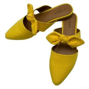 Serra Women's Slip-on Flats Canary Yellow Mule Size 7